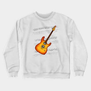 Guitar Tab Electric Guitarist Music Notation Musician (Amber) Crewneck Sweatshirt